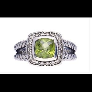 David Yurman peridot and diamond ring size 6